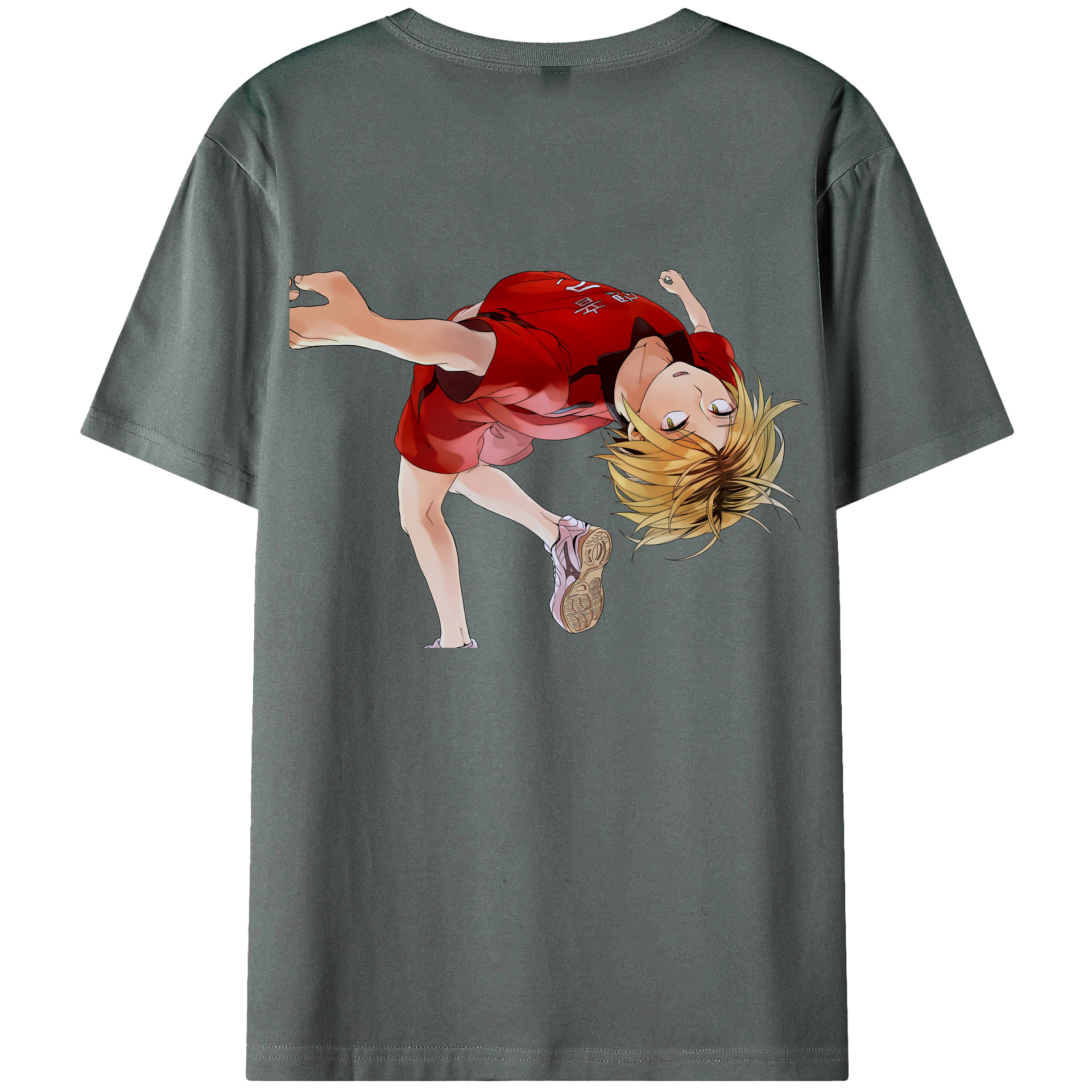 （画像用） ハイキュー!! Haikyu!! 綿100％ メンズ半袖Tシャツ（バックプリント） 通気性